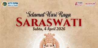 ATR/BPN Jembrana Ucapkan Selamat Hari Raya Saraswati