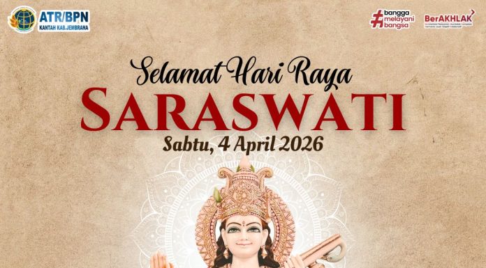 ATR/BPN Jembrana Ucapkan Selamat Hari Raya Saraswati