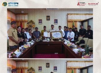 KANTOR PERTANAHAN KABUPATEN JEMBRANA RAIH PENGHARGAAN DARI KEMENTERIAN AGAMA REPUBLIK INDONESIA