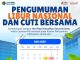 PENGUMUMAN LIBUR NASIONAL DAN CUTI BERSAMA KANTOR ATR/BPN JEMBRANA
