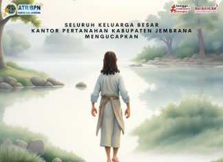 KANTOR ATR/BPN KABUPATEN JEMBRANA MENGUCAPKAN SELAMAT HARI KENAIKAN YESUS KRISTUS