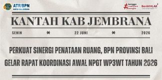 RAPAT NERACA PENATAGUNAAN TANAH (NPGT) KECAMATAN WILAYAH PESISIR, PULAU-PULAU KECIL, PERBATASAN, DAN WILAYAH TERTENTU (WP3WT) PROVINSI BALI TAHUN 2026