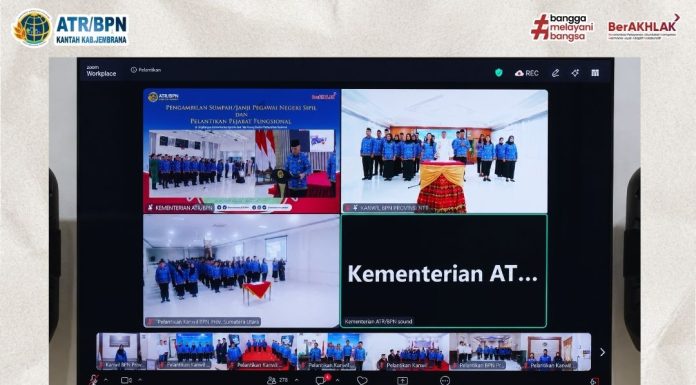 PENGAMBILAN SUMPAH/JANJI PNS DAN PELANTIKAN PEJABAT FUNGSIONAL DI LINGKUNGAN KEMENTERIAN ATR/BPN