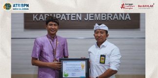 KANTOR PERTANAHAN KABUPATEN JEMBRANA RAIH PENGHARGAAN DARI PLN UPT BALI ATAS DUKUNGAN SERTIFIKASI ASET TANAH TAHUN 2025