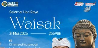 KANTOR ATR/BPN KABUPATEN JEMBRANA MENGUCAPKAN SELAMAT HARI RAYA WAISAK