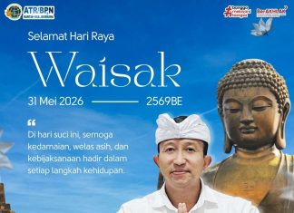 KANTOR ATR/BPN KABUPATEN JEMBRANA MENGUCAPKAN SELAMAT HARI RAYA WAISAK