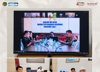 KEPALA KANTOR PERTANAHAN KABUPATEN JEMBRANA IKUTI RAPAT PERSIAPAN PENYERAHAN 100.000 SERTIPIKAT BAGI MASYARAKAT BERPENGHASILAN RENDAH (MBR)