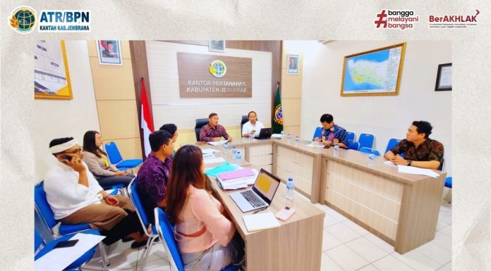 KANTOR PERTANAHAN KABUPATEN JEMBRANA GELAR RAPAT TINDAK LANJUT INVENTARISASI TANAH TERINDIKASI TERLANTAR UNTUK PERKUAT KEPASTIAN HUKUM PERTANAHAN