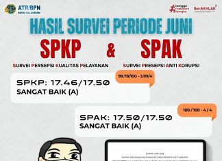 HASIL SURVEI KEPUASAN MASYARAKAT BULAN JUNI MENUNJUKKAN KOMITMEN PELAYANAN PRIMA KANTOR ATR/BPN KABUPATEN JEMBRANA