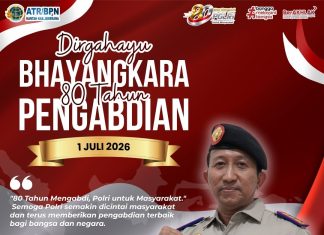 KANTOR ATR/BPN KABUPATEN JEMBRANA MENGUCAPKAN SELAMAT HARI BHAYANGKARA KE-80