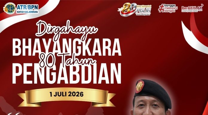 KANTOR ATR/BPN KABUPATEN JEMBRANA MENGUCAPKAN SELAMAT HARI BHAYANGKARA KE-80