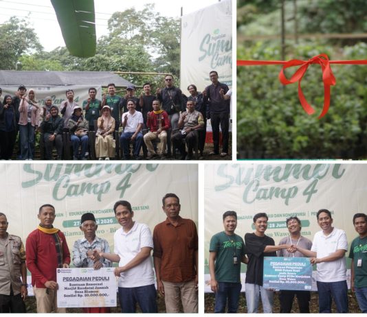 PT Pegadaian (Persero) Area Pulau Sumbawa Resmikan Rumah Bibit dan Serahkan Bantuan 1.000 Bibit Kopi pada Summer Camp IV di Riamau Wawo