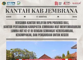 MERIAHKAN HUT KEMERDEKAAN RI KE-81, KANTOR ATR/BPN KABUPATEN JEMBRANA GELAR BERBAGAI PERLOMBAAN