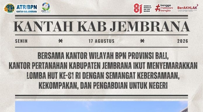 MERIAHKAN HUT KEMERDEKAAN RI KE-81, KANTOR ATR/BPN KABUPATEN JEMBRANA GELAR BERBAGAI PERLOMBAAN