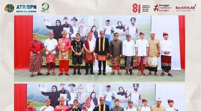 UPACARA PERINGATAN HUT KEMERDEKAAN REPUBLIK INDONESIA KE-81 DI KANTOR ATR/BPN KABUPATEN JEMBRANA