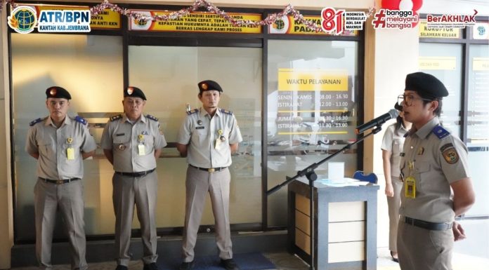 APEL RUTIN SENIN, 10 AGUSTUS 2026 DI KANTOR ATR/BPN KABUPATEN JEMBRANA