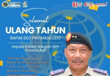 KANTOR PERTANAHAN KABUPATEN JEMBRANA UCAPKAN SELAMAT ULANG TAHUN KEPADA KEPALA KANTOR WILAYAH BPN PROVINSI BALI
