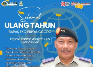 KANTOR PERTANAHAN KABUPATEN JEMBRANA UCAPKAN SELAMAT ULANG TAHUN KEPADA KEPALA KANTOR WILAYAH BPN PROVINSI BALI