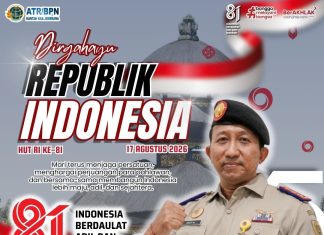 KANTOR ATR/BPN KABUPATEN JEMBRANA MENGUCAPKAN SELAMAT MEMPERINGATI HUT KEMERDEKAAN RI KE-81