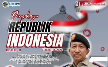 KANTOR ATR/BPN KABUPATEN JEMBRANA MENGUCAPKAN SELAMAT MEMPERINGATI HUT KEMERDEKAAN RI KE-81