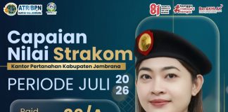 CAPAIAN NILAI STRAKOM BULAN JULI KANTOR ATR/BPN KABUPATEN JEMBRANA