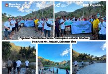 PT Pegadaian (Persero) Cabang Rasanae Salurkan Bantuan Rp275 Juta untuk Pembangunan Jembatan Raba Sa’u Desa Mawu