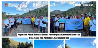 PT Pegadaian (Persero) Cabang Rasanae Salurkan Bantuan Rp275 Juta untuk Pembangunan Jembatan Raba Sa’u Desa Mawu