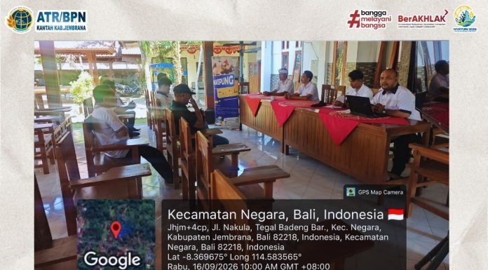 Kantor Pertanahan Kabupaten Jembrana Hadirkan Layanan Mekepung di Desa Tegalbadeng Barat