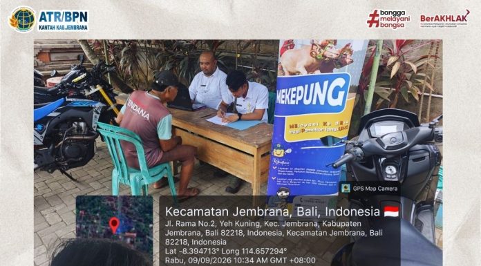 Kantor Pertanahan Kabupaten Jembrana Hadirkan Layanan Mekepung di Desa Yeh Kuning