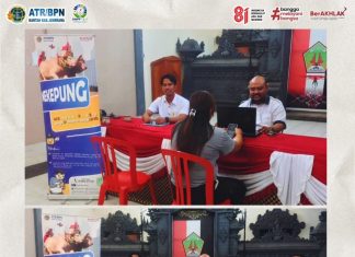 KANTOR ATR/BPN KABUPATEN JEMBRANA HADIR MELALUI LAYANAN MEKEPUNG DI DESA DANGIN TUKADAYA