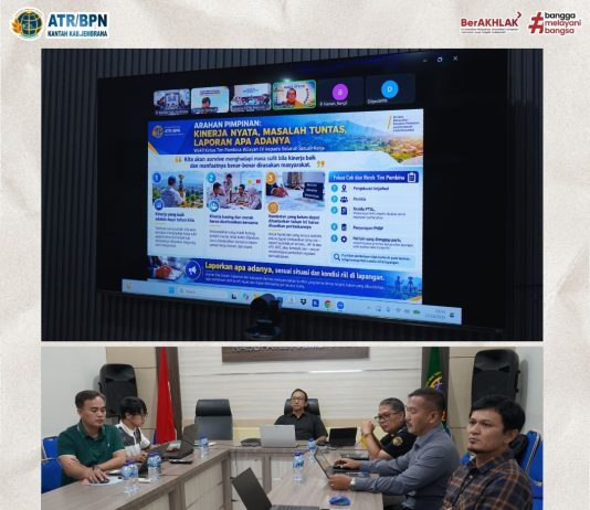 Kantor Pertanahan Kabupaten Jembrana Ikuti Rapat Monitoring, Evaluasi, dan Pembinaan Kinerja secara Daring