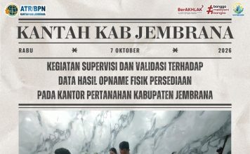 Supervisi dan Validasi Data Hasil Opname Fisik Persediaan, Kantah Jembrana Perkuat Akuntabilitas Pengelolaan Barang