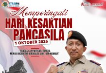 Kantor Pertanahan Kabupaten Jembrana Mengucapkan Selamat Memperingati Hari Kesaktian Pancasila, 1 Oktober 2026
