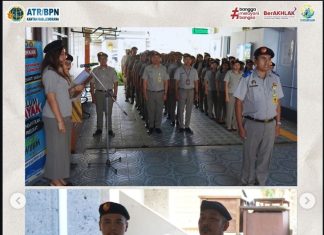 Apel Rutin 21 September di Lingkungan Kantor Pertanahan Kabupaten Jembrana