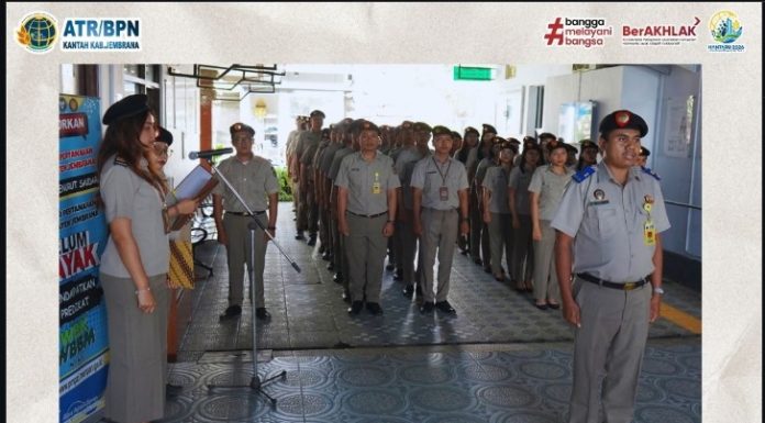 Apel Rutin 21 September di Lingkungan Kantor Pertanahan Kabupaten Jembrana