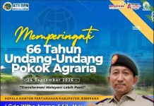Kantah Jembrana Mengucapkan Selamat Memperingati 66 Tahun HUT UUPA