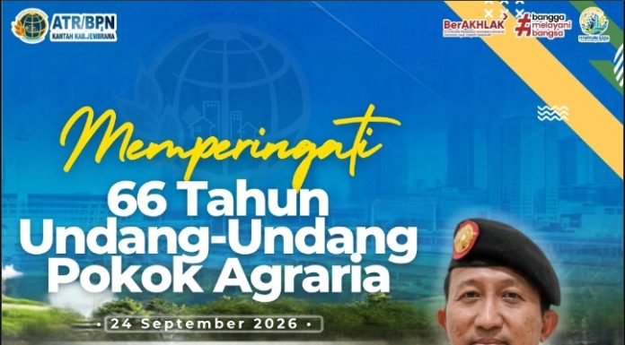 Kantah Jembrana Mengucapkan Selamat Memperingati 66 Tahun HUT UUPA